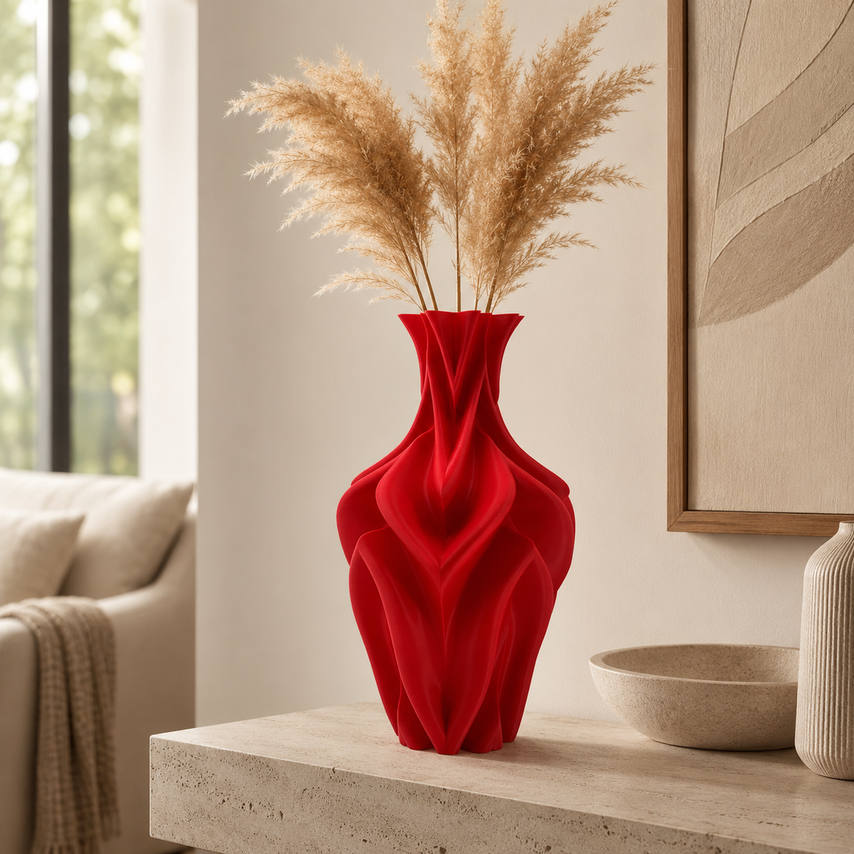 Sculptural Twist Vase | Modern Decorative Flower Vase & Home Décor