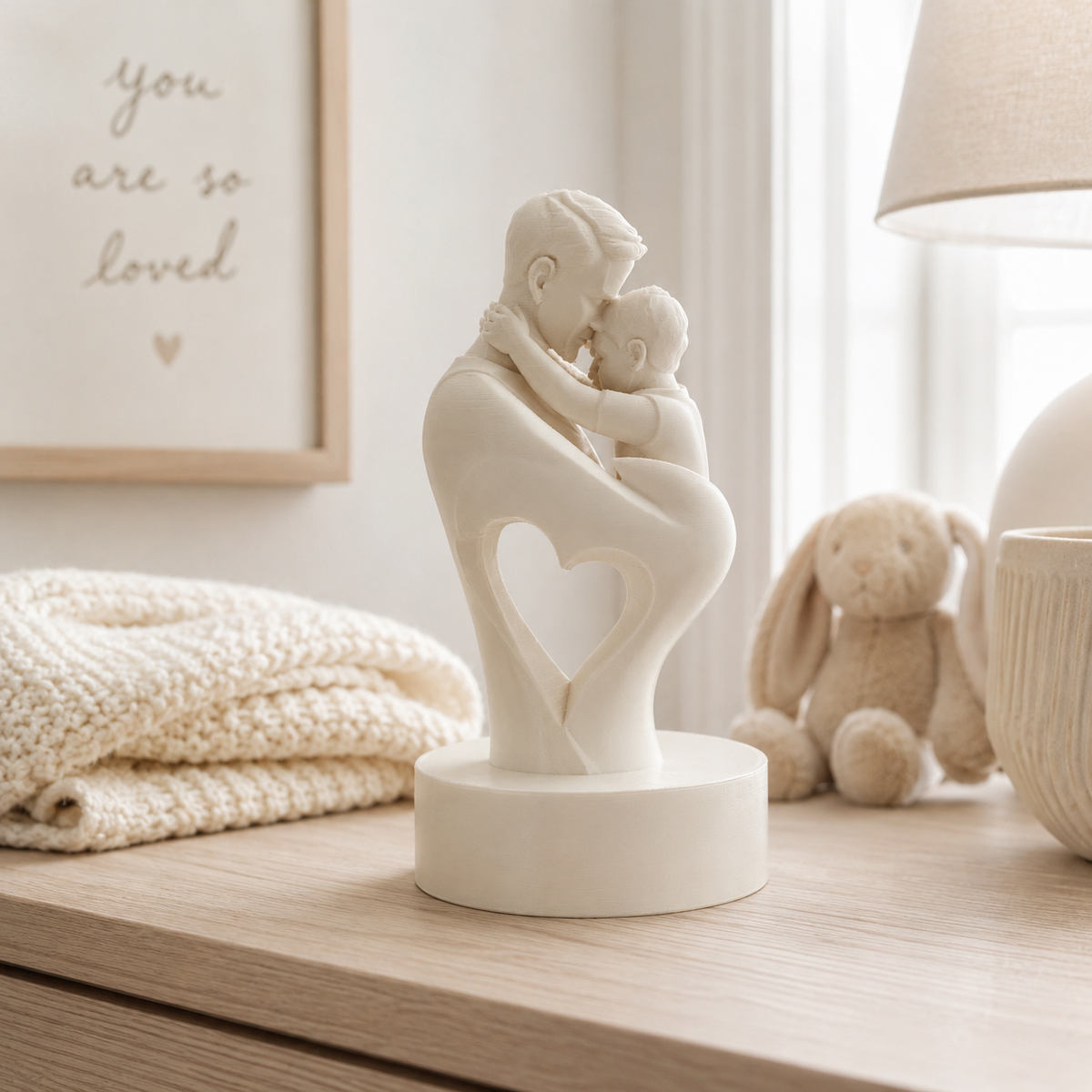 Father & Son Heart Sculpture
