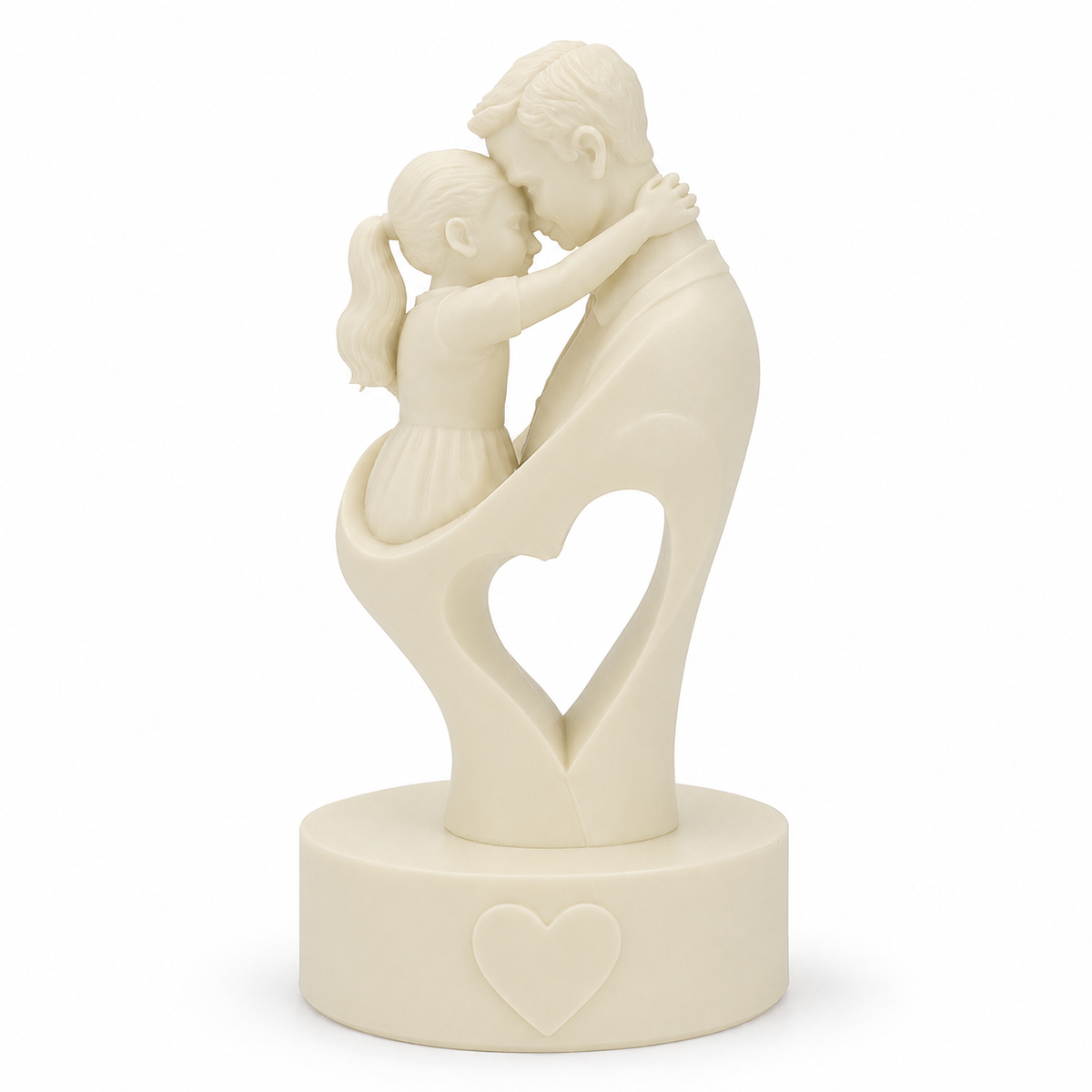 Father & Daughter Heart Sculpture