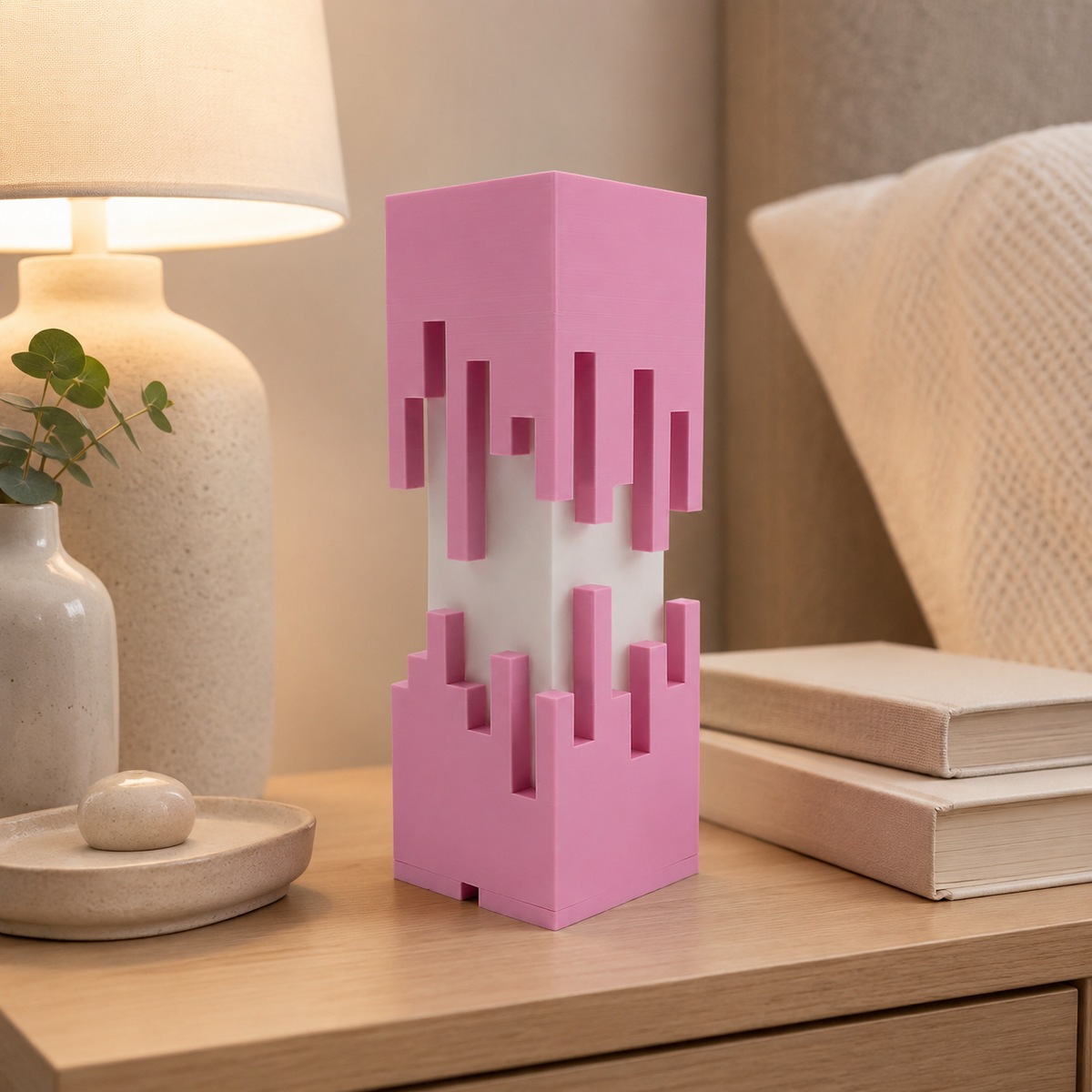 Geometric Pixel Tower LED Lamp