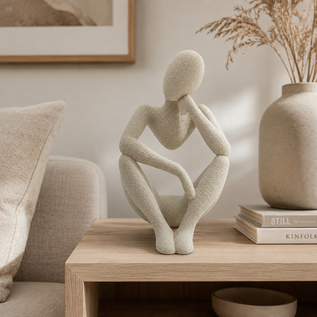 Contemplative Abstract Figure Sculpture