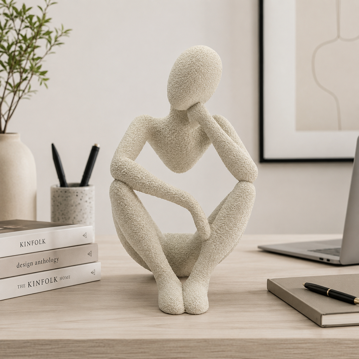 Contemplative Abstract Figure Sculpture