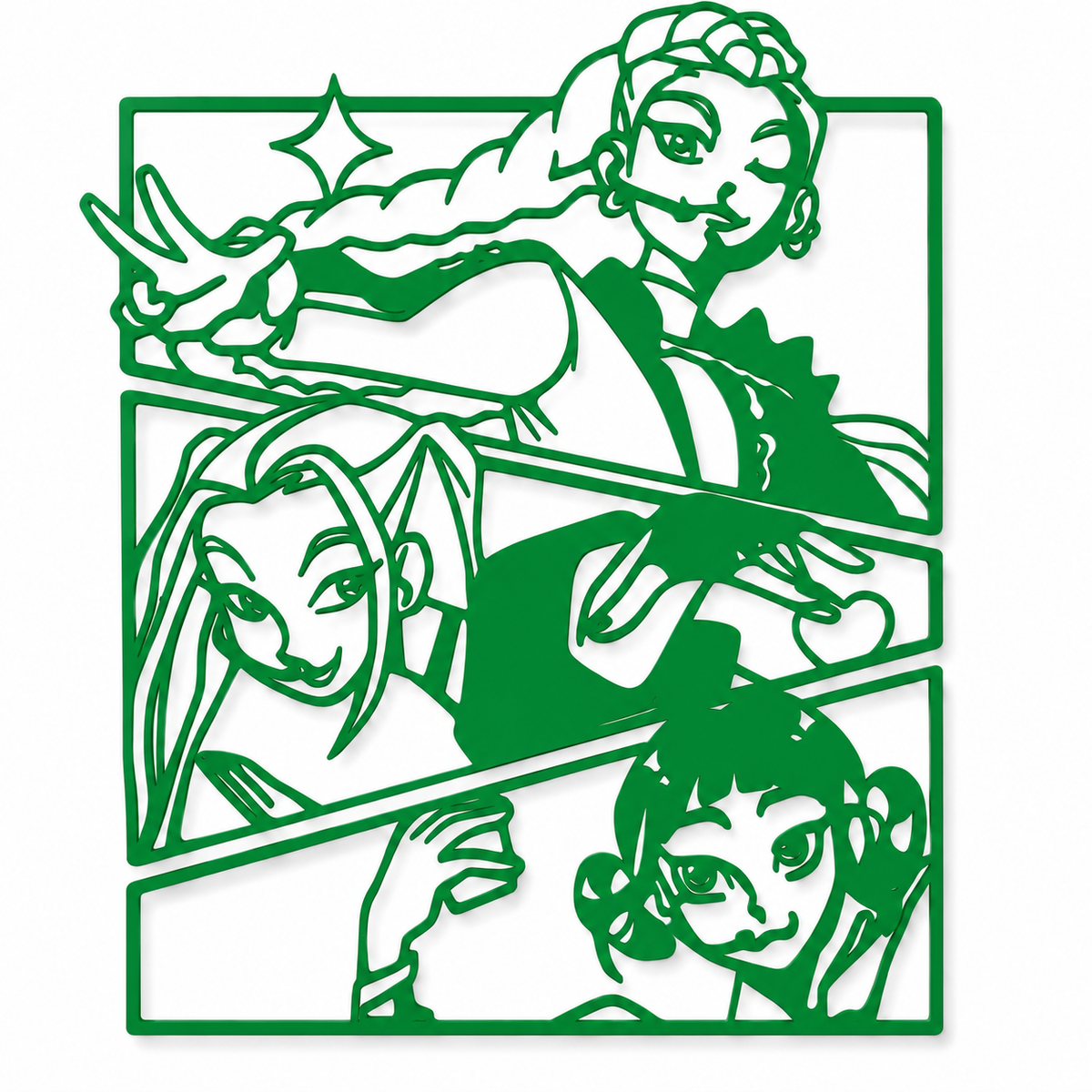 Fantasy Heroine Trio 2D Wall Art