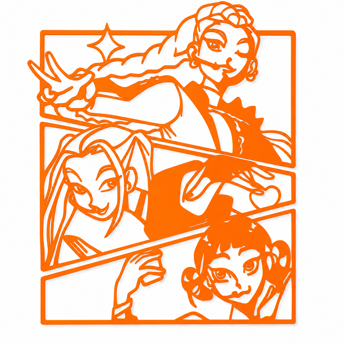 Fantasy Heroine Trio 2D Wall Art