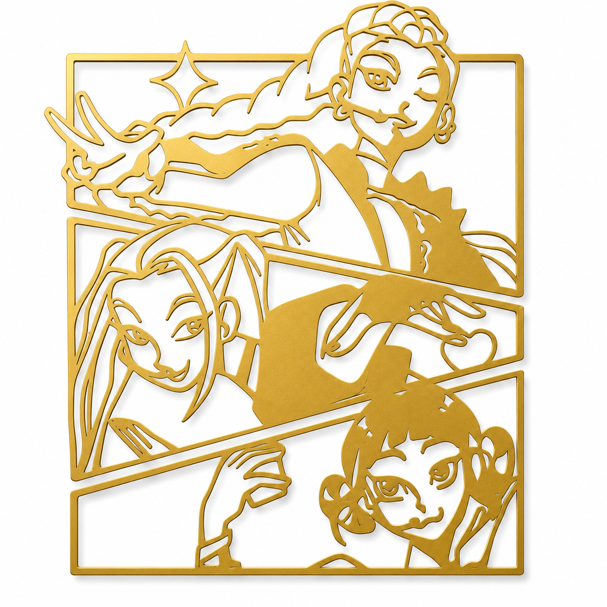 Fantasy Heroine Trio 2D Wall Art