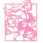 Fantasy Heroine Trio 2D Wall Art