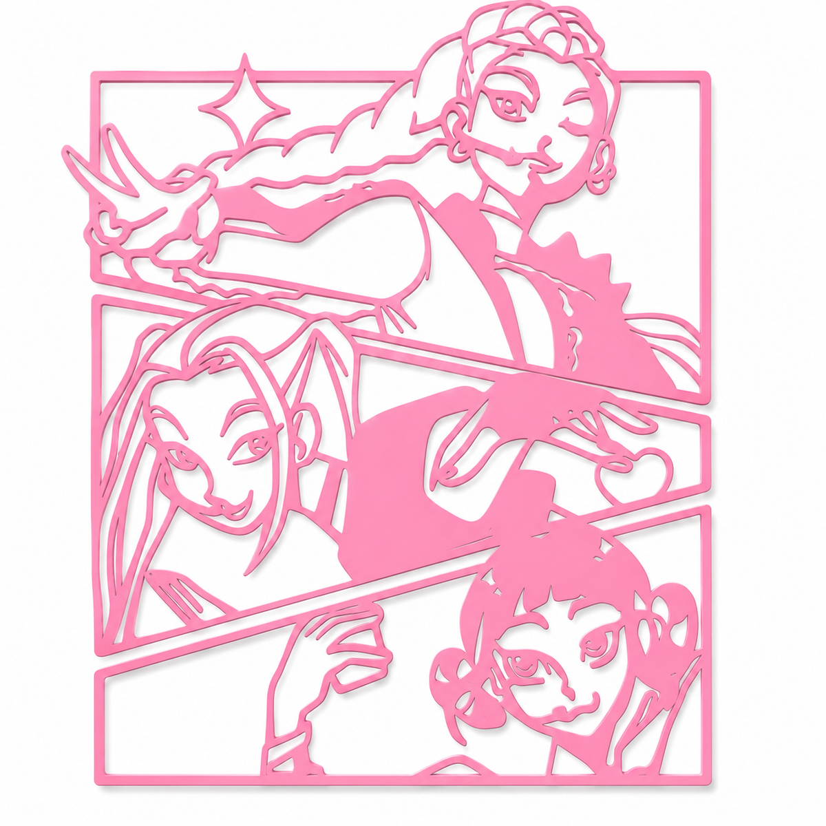 Fantasy Heroine Trio 2D Wall Art