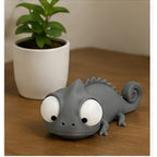 Cute Chameleon Figurine  Goofy Eyes