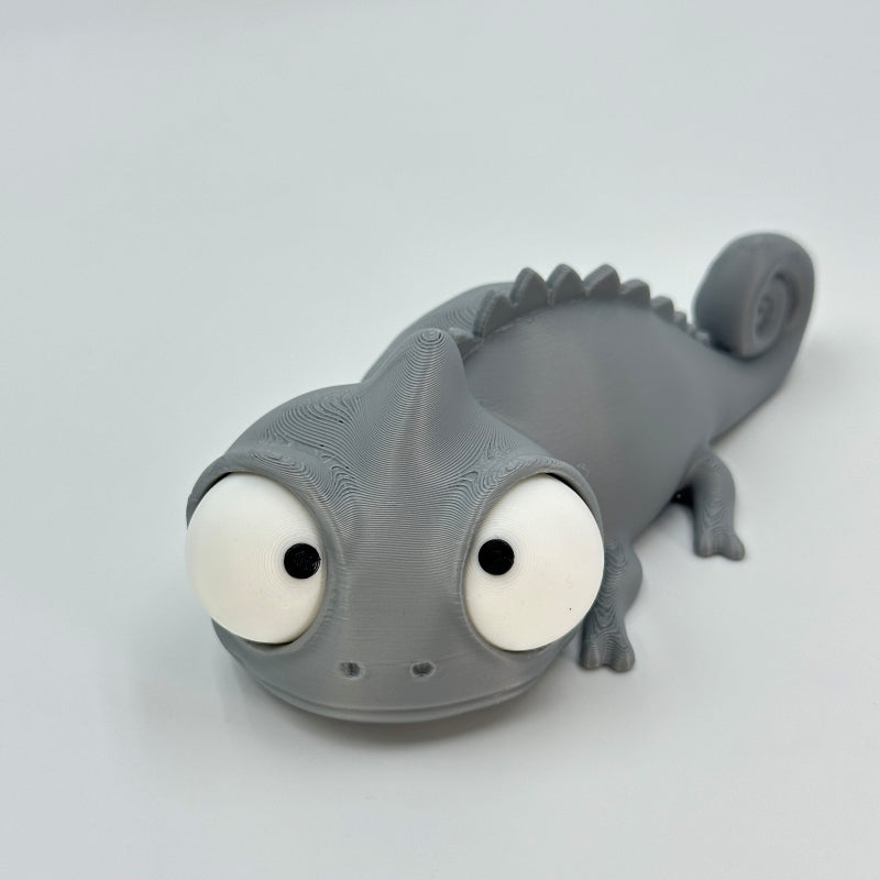 Cute Chameleon Figurine  Goofy Eyes