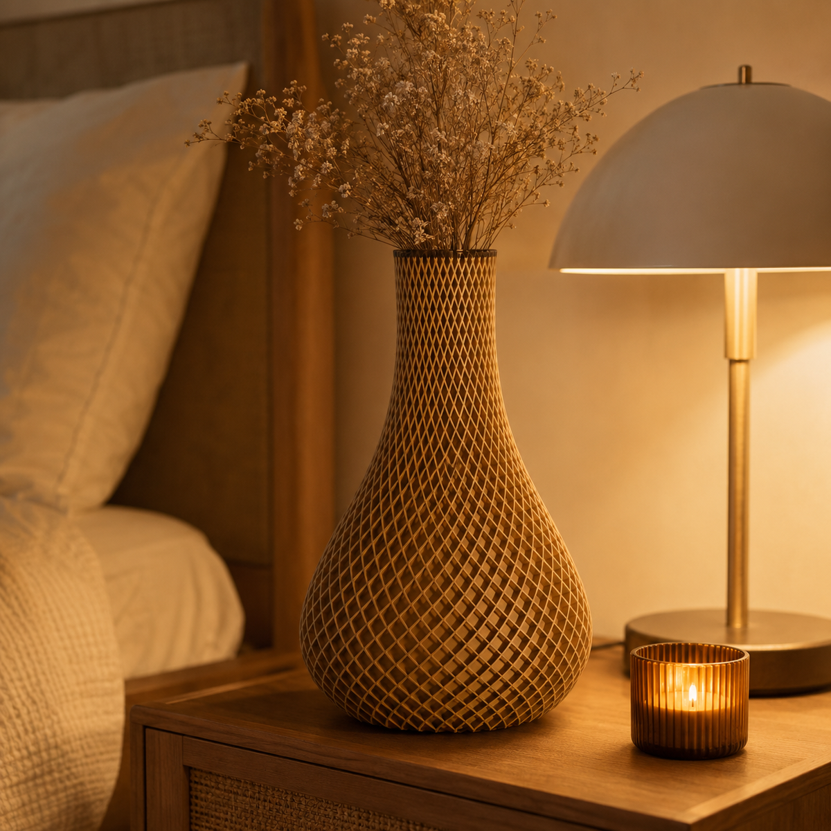 Woven Lattice Decorative Vase