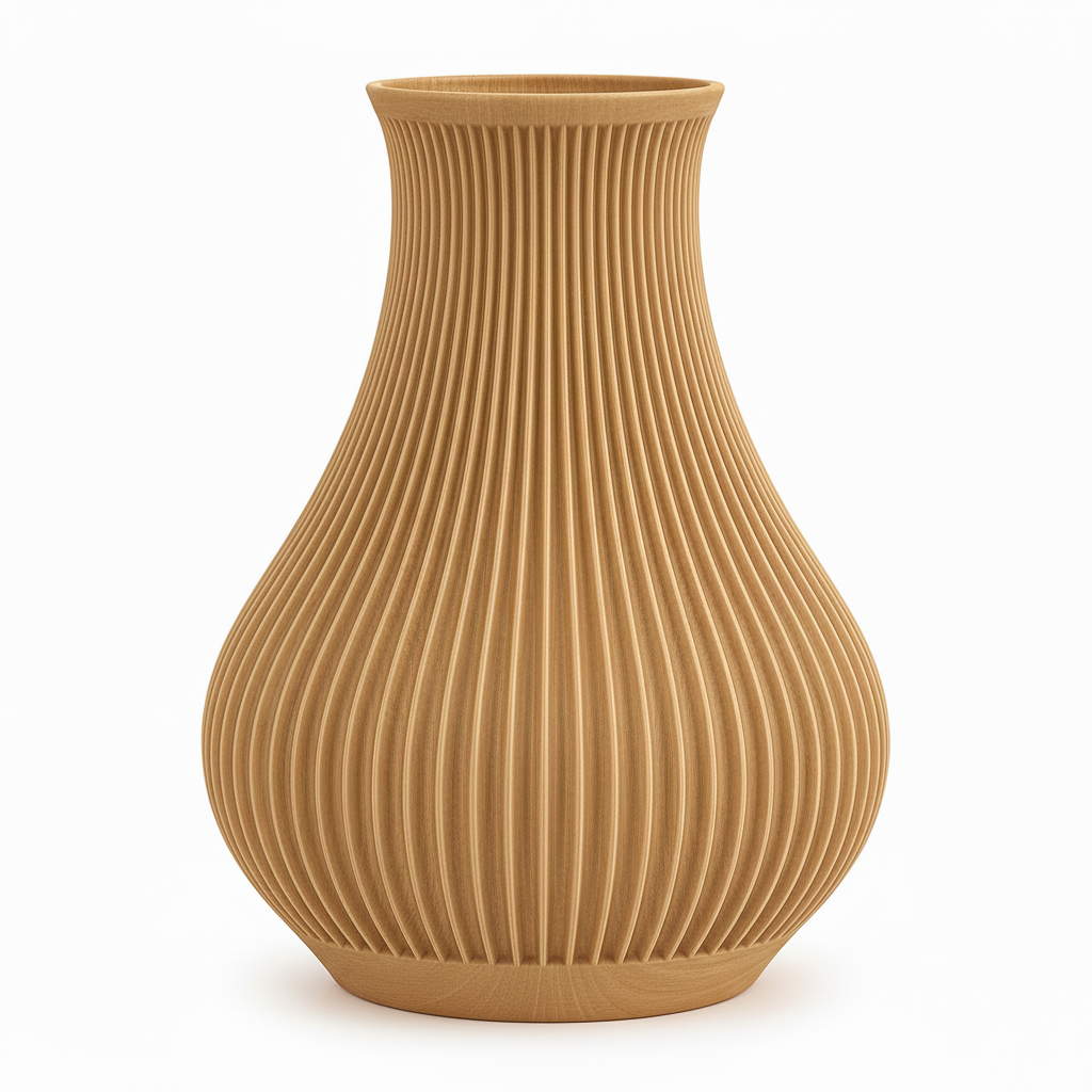 Ribbed Decorative Vase