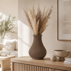 Ribbed Decorative Vase