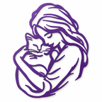 Woman &amp; Cat 2D Wall Art
