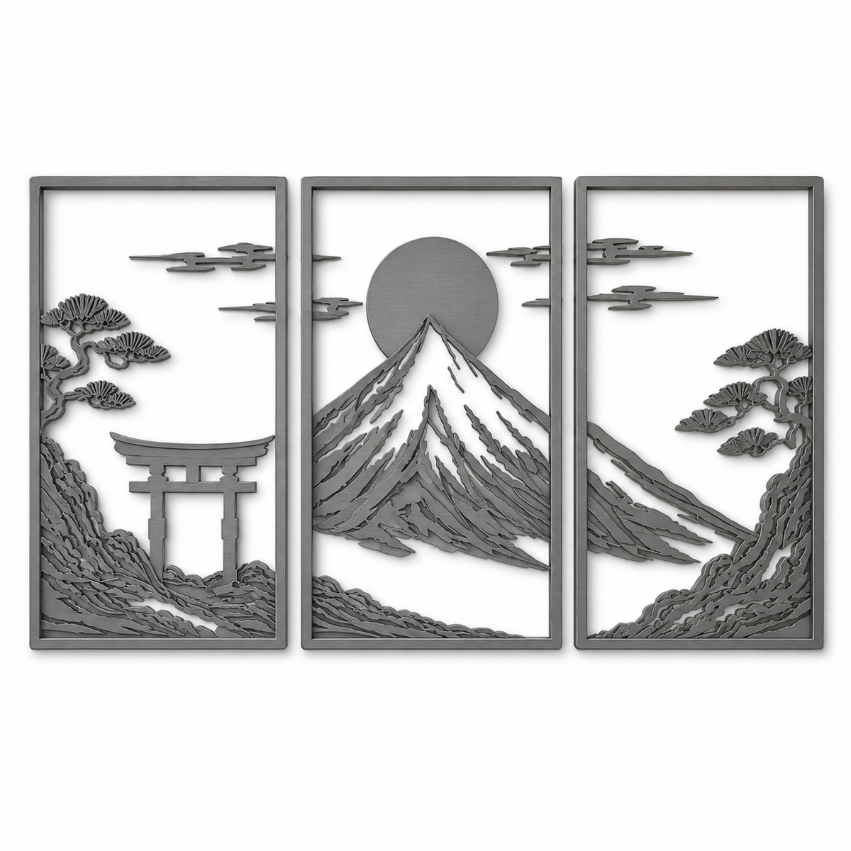 Japanese Mountain Wall Decor Set