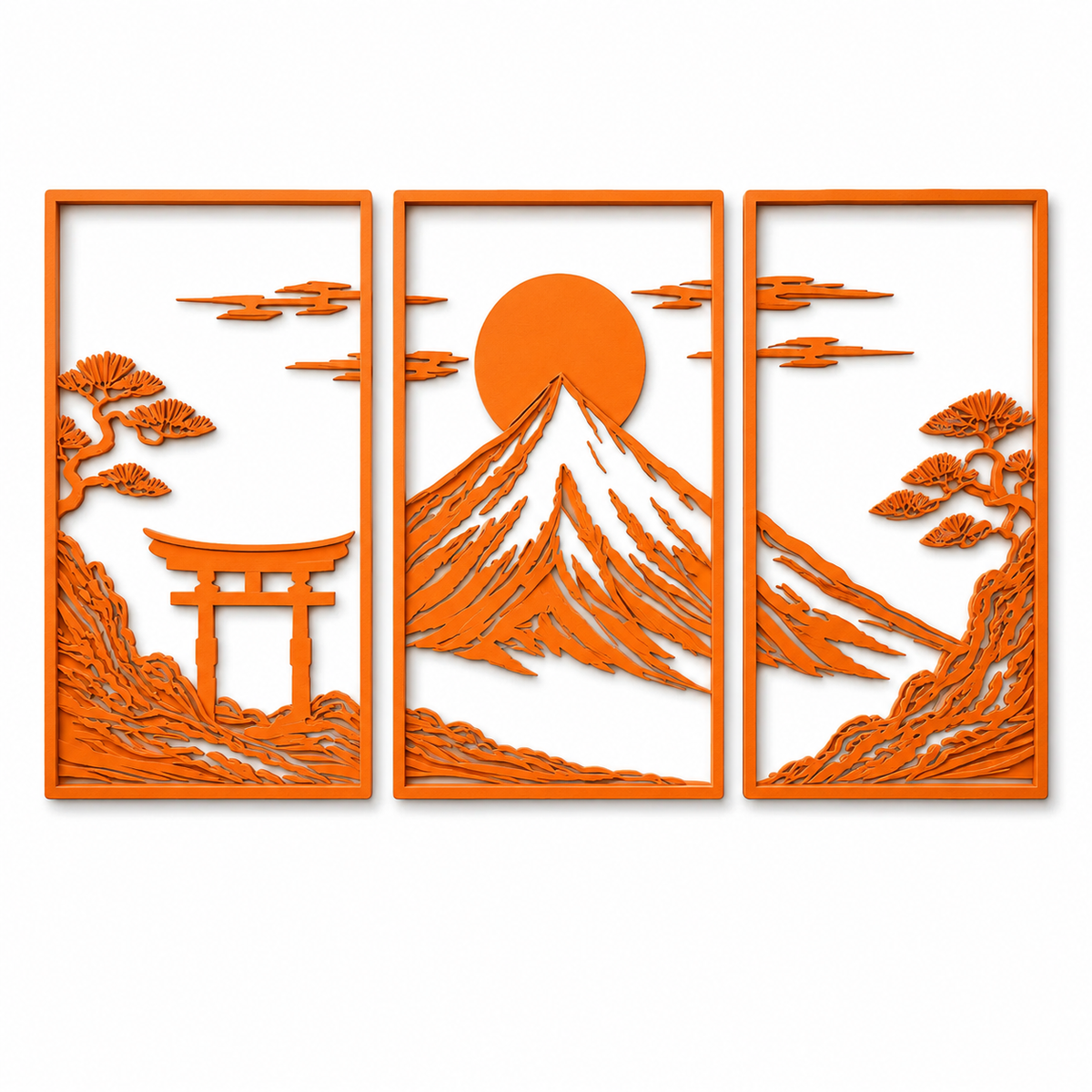 Japanese Mountain Wall Decor Set