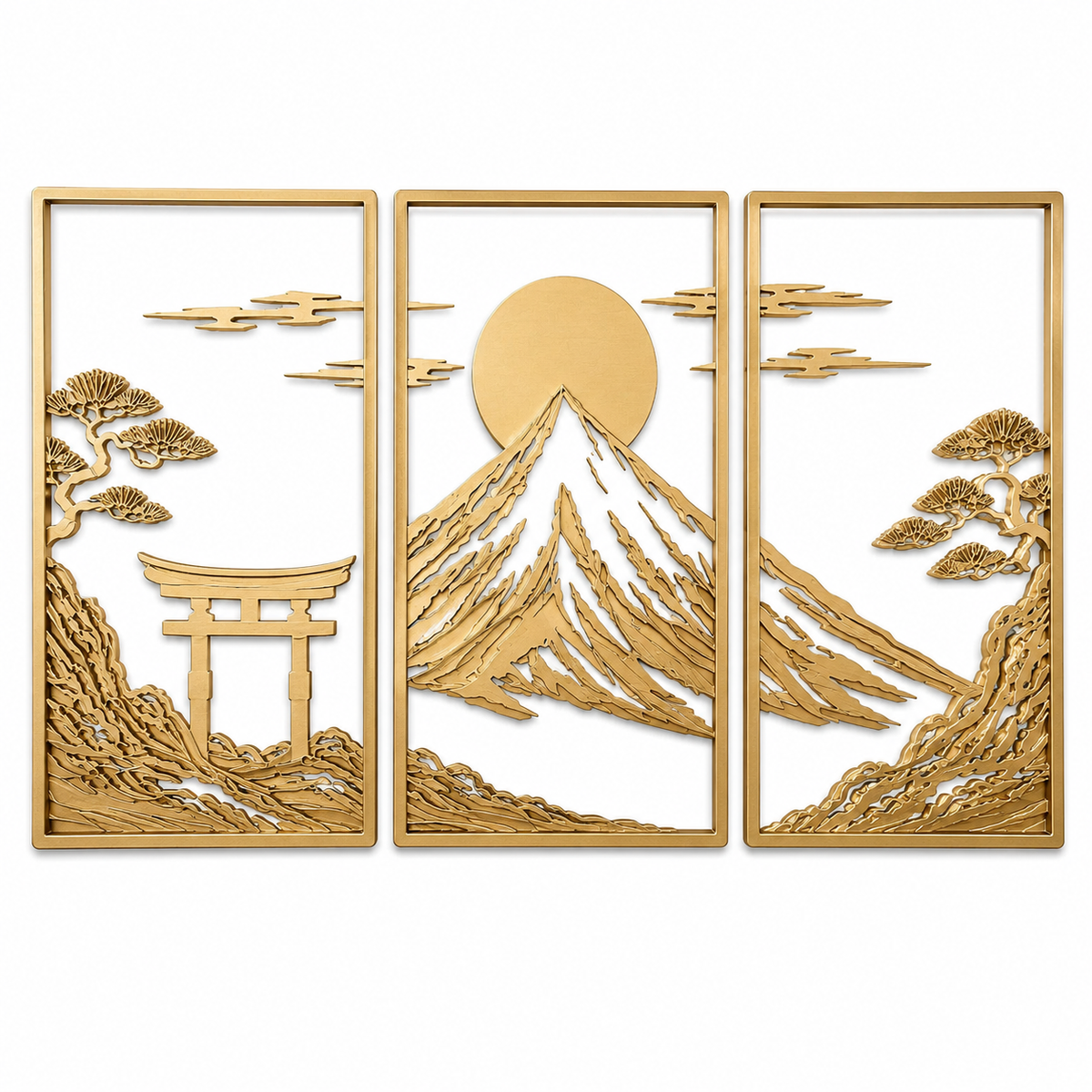 Japanese Mountain Wall Decor Set