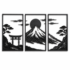 Japanese Mountain Wall Decor Set