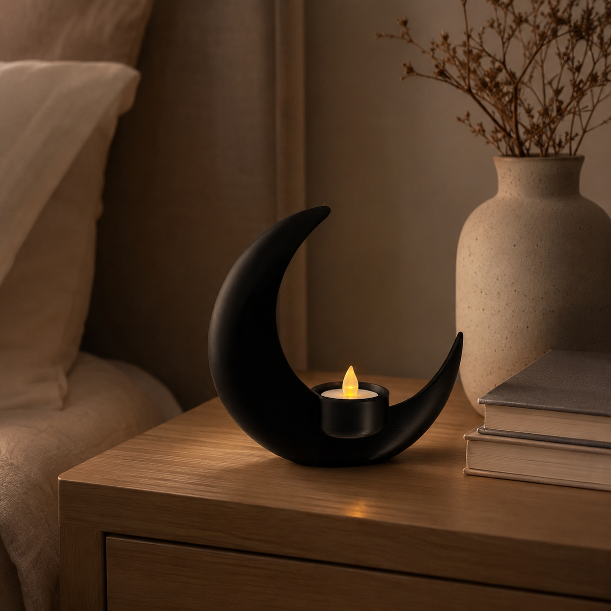 Crescent Moon Tealight Holder