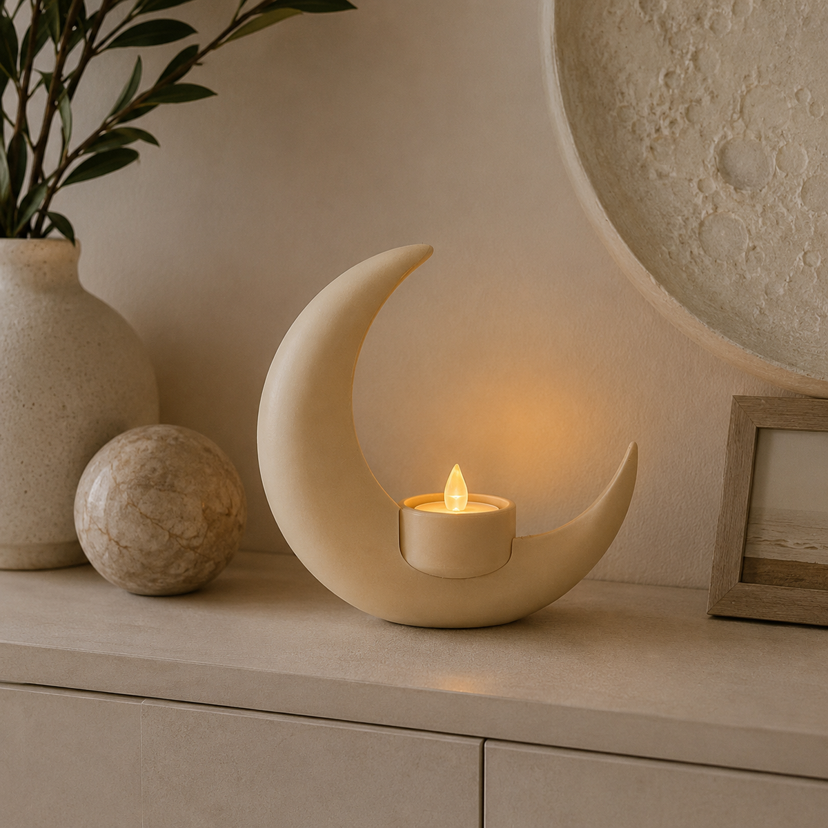 Crescent Moon Tealight Holder