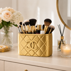 Quilted Makeup Brush Holder