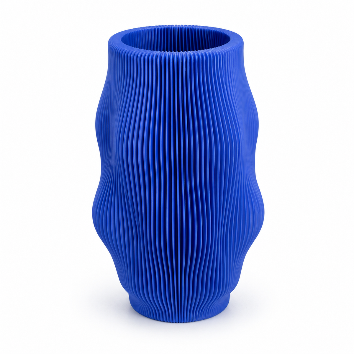 Wavy Ribbed Decorative Vase