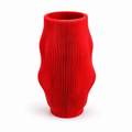 Wavy Ribbed Decorative Vase