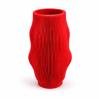 Wavy Ribbed Decorative Vase