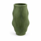 Wavy Ribbed Decorative Vase