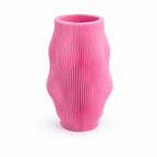 Wavy Ribbed Decorative Vase
