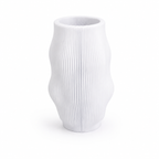 Wavy Ribbed Decorative Vase