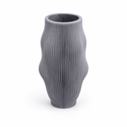Wavy Ribbed Decorative Vase