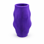 Wavy Ribbed Decorative Vase
