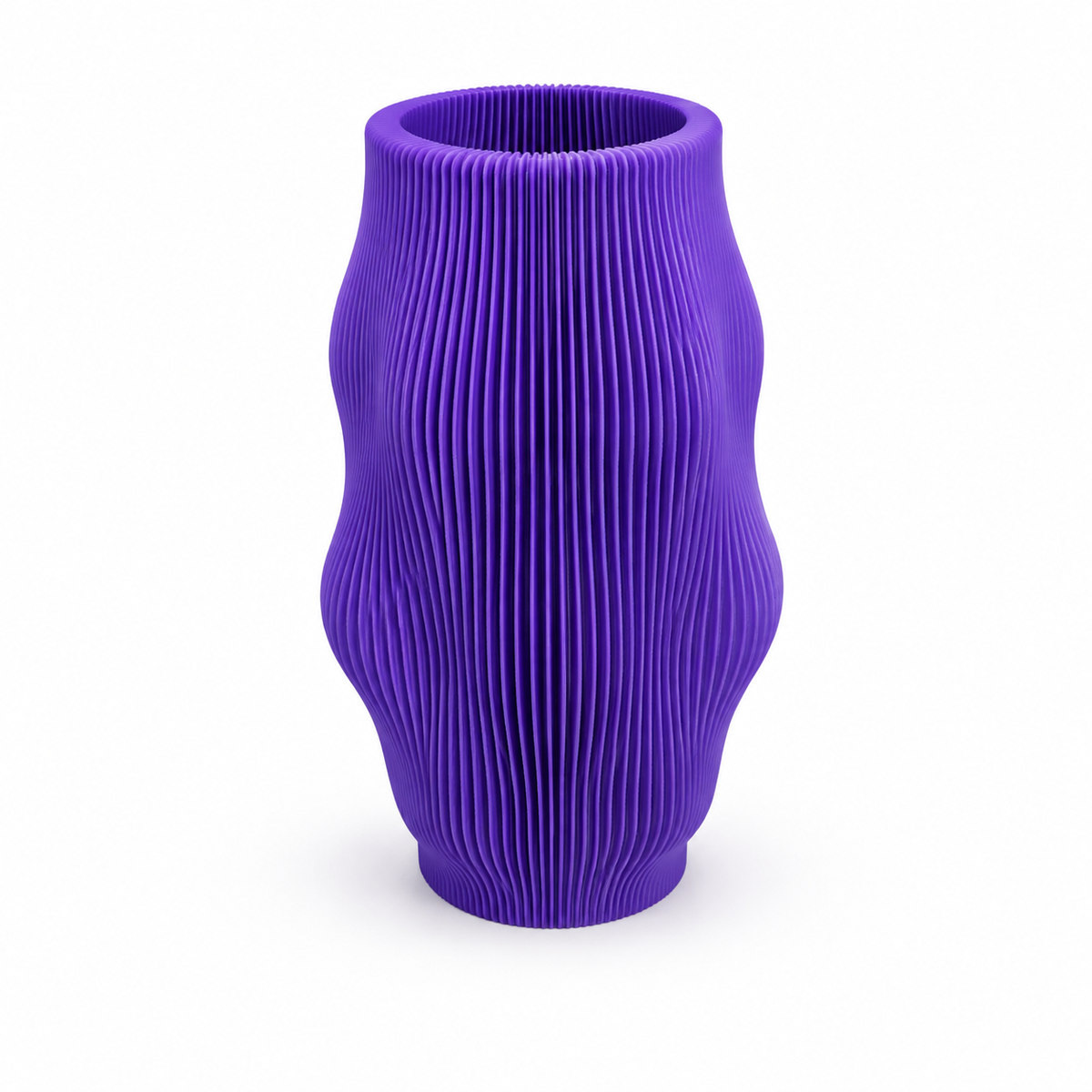 Wavy Ribbed Decorative Vase