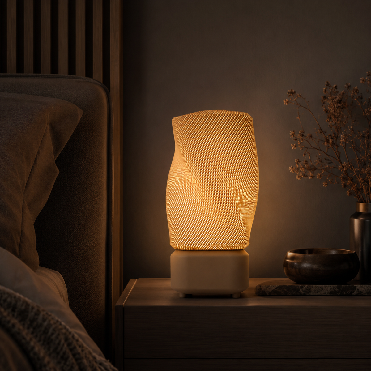 Twisted Textured Table Lamp